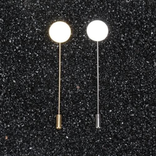 Free shipping, 50 pcs/lot , 1.5 cm Plated Alloy Brooch pins DIY metal brooches base pin long lapel pin