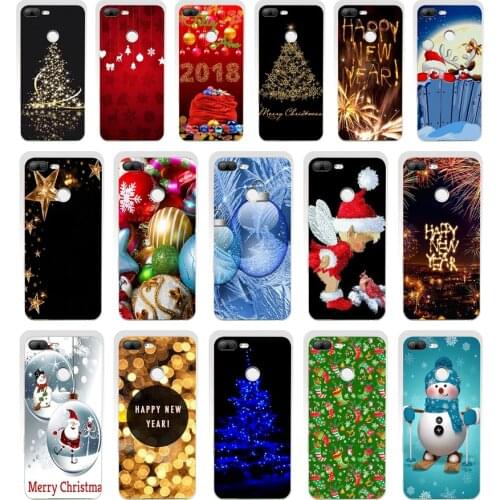 96SD New Year Snowman Colorful Merry Christmas gift Soft Silicone Tpu Cover phone Case for huawei Honor 8 9 Lite 8X p9 lite 2016