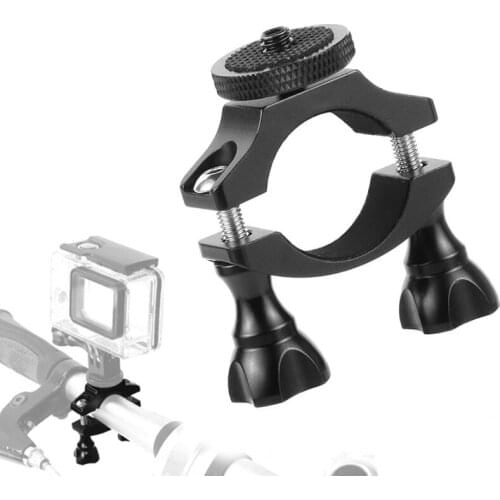 Aluminum Alloy Mount Holder Bike Cycling Handlebar Stands Base for Gopro Hero SJcam DJI OSMO Action Cameras Mobile Phones