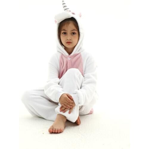 Kids Kigurumi Children Unicorn Pajamas Boys Panda Sleepwear Girls Stitch Onesies Child Costume Cosplay Winter Warm Pijamas