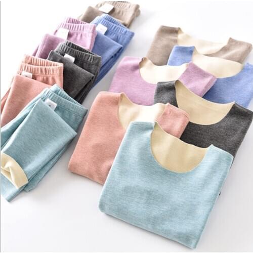 Emotion Moms Baby clothes Girls Long Johns Children Underwear Long Johns Boys Thermal Underwear for Girls 2-6Years candy colors