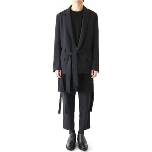 S-6XL! Custom clothing 2019 Designer mens suit fashion loose lace-up mens original runway clothing