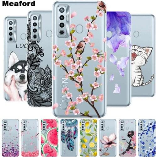 For Tecno Camon 17 CG6 Camon17 6.6" 2021 Case TPU Silicone Soft Cartoon Clear Case for Tecno Camon 17 Cover Transparent Coque