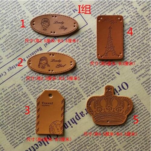 20pcs Hand Made Labels Tags Garment Leather Labels for Clothes Jeans Bags Shoes Sewing Accessories