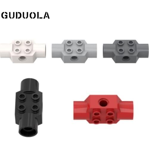 Guduola 48172 Technic Brick 2x2 with Hole and Two Rotation Joint Sockets MOC Building Block Education Toys Parts 10pcs/LOT