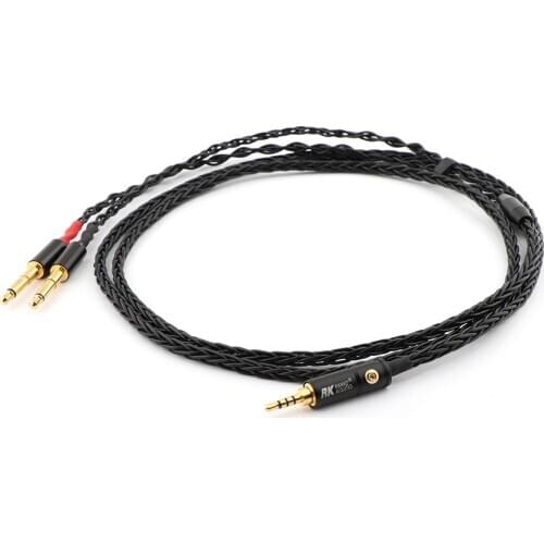 Hifi audio 8 Cores 2.5/3.5MM/4.4mm Balanced Upgrade Cable for Denon AH-D7200 AH-D5200 d9200 Headphone