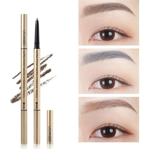 4pcs/set Natural Smooth Waterproof Double-headed Eyebrow Pencil Engraved Long-lasting Easy To Wear Eye Brow Pen Set Cosmetics