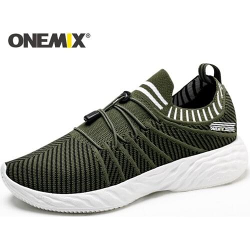 ONEMIX 2021 Men Running Shoes Loafers Mesh Breathable Trainers Comfortable Damping Outdoor Athletic Tennis Shoes Trail Sneakers