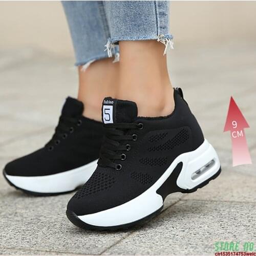 Chaussures Haute Marche Femme Hight Increasing 9 Cm Women Shoes Sport Thick Sole Platform Winter Sneakers Women Running Shoes