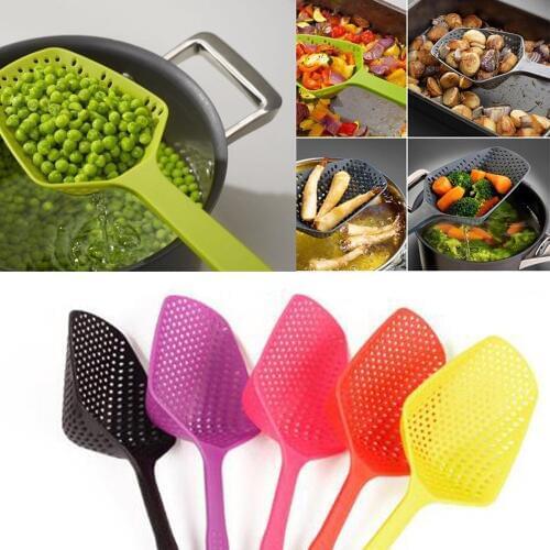 Cooking Shovels Filter Vegetable Strainer Scoop Nylon Spoon High temperature resistant pressure Colander Soup Filter KitchenTool