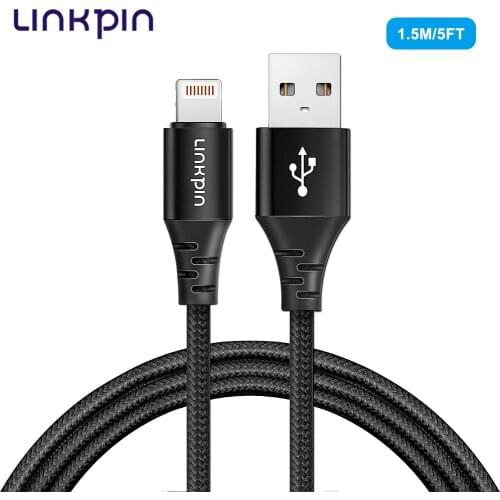LINKPIN MFi USB Cable for iPhone 11 Pro X XS 2.4A Fast Charging Lightning Cable for iPhone 6 USB Data Cable Phone Charger Cable
