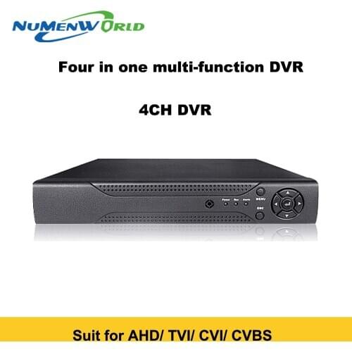 Best 1080P 4 Channel DVR HVR Recorder 4 in 1 surveillance system XVI/AHD/TVI/CVI/CVBS Hybrid CCTV storage device register
