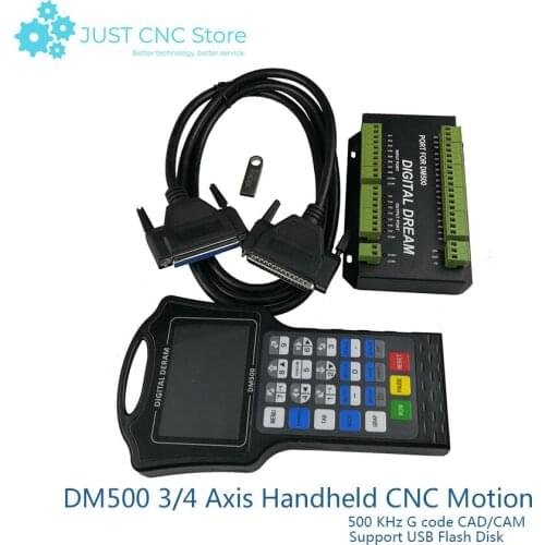 M130/m150/DM500 3-axis 4-axis handheld CNC motion system with suspension controller 500 KHz G code CAD/CAM USB flash drive