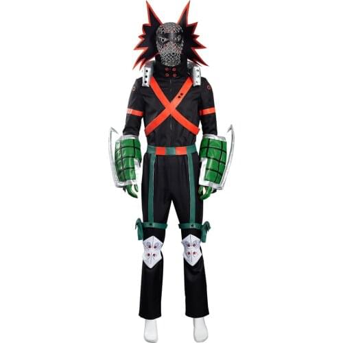 My Hero Academia S5 Bakugou Katsuki Cosplay Costume Battle Outfits Halloween Carnival Suit