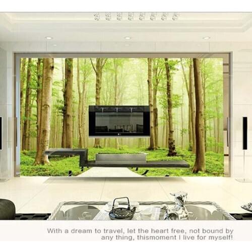 3d Green forest Landscape Mural Large Photo Wallpaper for Living Room Kids Room Stereoscopic Modern Luxury Creative 3d Wallpaper