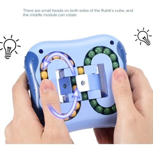 New Stress Relief Cube Toys For Adult Anti Depressants Children Educational Toys Rotating Magic Bean Fingertip Cube