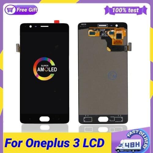 Original For Oneplus 3 3T 5.5" LCD Display Touch Screen Digitizer Assembly Replacement LCD Screen For One Plus 3 1+3 lcd screen