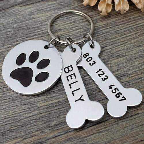 Personalized Dog ID Tag,Dog Bone Tag ,ID Tag for Dogs,Pet ID Tags,Custom Pet Tag,Pet Gifts,Collar ID Name Tag,New Puppy Gift