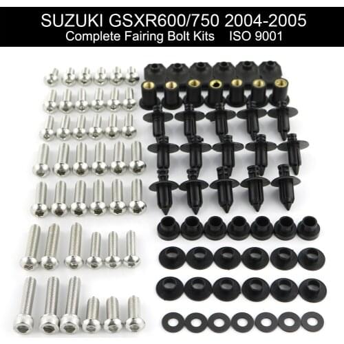 Fit For Suzuki GSXR600 GSX-R600 GSXR 600 750 2004 2005 Full Fairing Kit Bolts Kits Screws Fairing Clips Nuts Stainless Steel