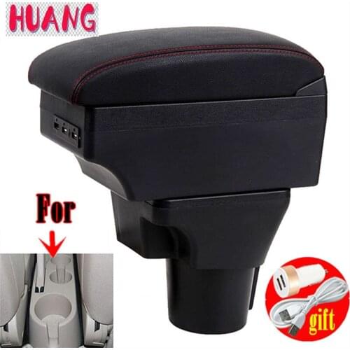 For Kia Rio armrest box central Store content Storage box kia pride armrest box with cup holder ashtray products USB interface
