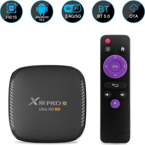 X88 PRO S Smart TV Box Android 10.0 Allwinner H616 6K Decoding Media Player UHD 4K 4GB+32GB 64GB 2.4G/5G WiFi BT5.0 Set Top Box