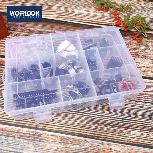 24 Grid Transparent Pastry Tips Finishing Hardware Electronic Parts Jewelry Storage Box Detachable Large Organizer Cosmetic Rack