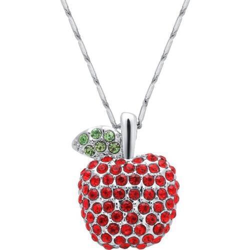 Romantic Cute Rhinestone Necklaces & Pendants For Women Elegant Girls Party Jewelry Fashion Crystal Pendant Necklace