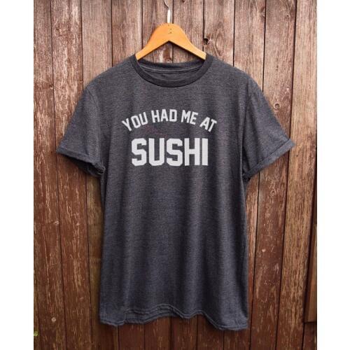 Sushi shirt - funny tshirt, white t shirt, graphic tshirt, food gift, japan clothing More Size and Colors-B099