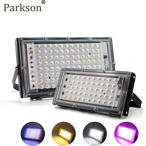 LED Flood Light 220V Outside Waterproof Streetlight 50W 230V Grow Full Spectrum Lamp Spotlight Garden Park Outdoor Lighting