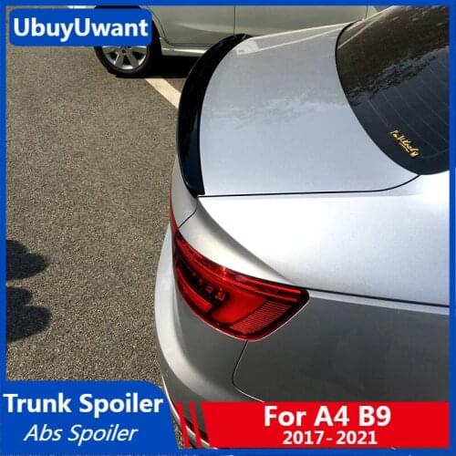 UBUYUWANT For Audi A4 B9 2017 2018 2019 2020 2021 Rear Spoiler ABS Plasstic Exterior Tail Trunk Boot Wing Decoration Car Styling