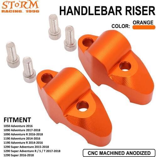 Motorcycle Handlebar Extension Riser Mount 14mm Clamp Case For KTM Adventure 1050 1090 R/ L 1190 R 1290 R/ S/ T Super Duke GT