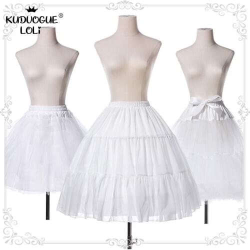 Women Petticoat Girls Chiffon Lolita Adjustable Elastic Waist Soft Cloud-ish Tutu Skirt A-Line Boneless Underskirt Bottom Ladies