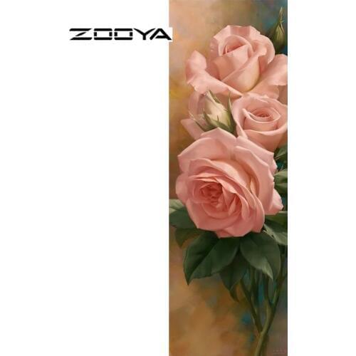 ZOOYA Diamond Painting Diamond Embroidery Flowers Rose Pattern Rhinestones Needlework DIY Kits Crafts Diamond Mosaic RF1600