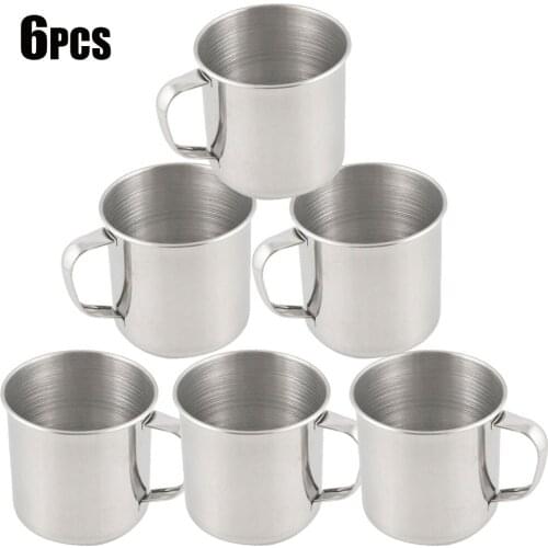 1/4/6PCS Swater bottle Outdoor Camping Hiking Tea Mug Cup Stainless Steel Coffee Cup Office School Gift Useful кружка