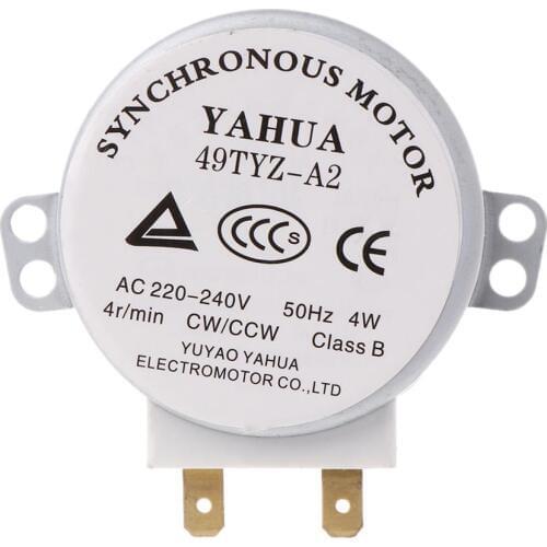 1Pc x Microwave Motor CW/CCW 4 W 5/6 RPM AC 220-240V Rotary Table Synchronous 49TYZ-A2