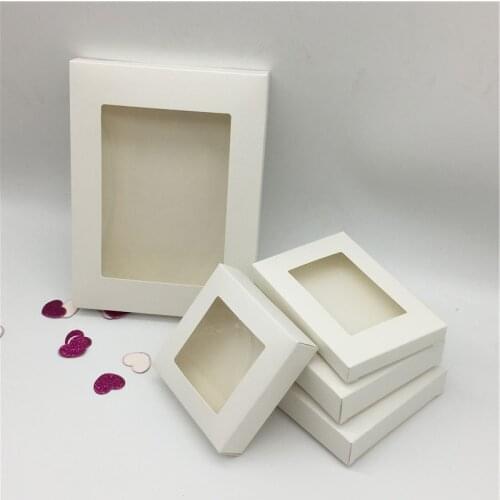 10Pcs White Paper Box Wedding Decoration Gift Box Jewelry Box Birthday Party Pure Paper Handmade Candy Boxes