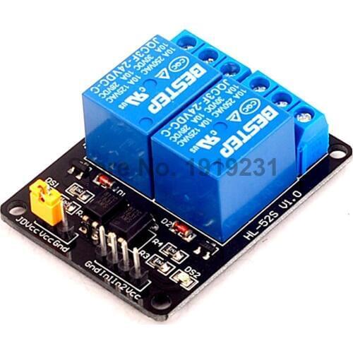 2 Channel 24V Relay Module Optocoupler Isolation Low Level Trigger 24V 2 Channel Shield Module