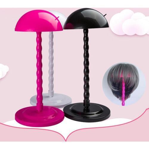 30cm Portable DIY Wig Stand Hairpiece Toupee Folding Holder Hat Storage Rack DIY Folding Wig Holder Solid Color