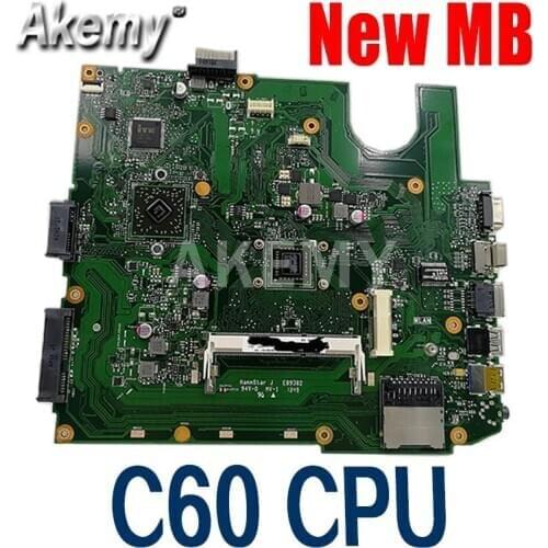 Akemy X45U MAIN_BD._C60 2 Cores CPU REV 2.1 MainBoard For ASUS X45U A45U Laptop Motherboard