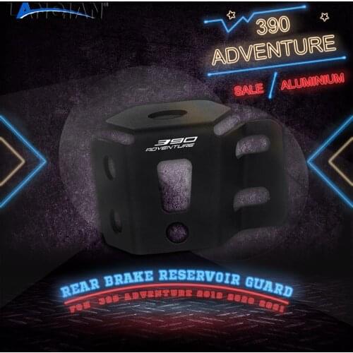 For 390 Adventure 2019 2020 2021 Motorcycle aluminium rear brake Fluid Tank Oil reservoir guard Cover cap Protector 390ADV 19-21