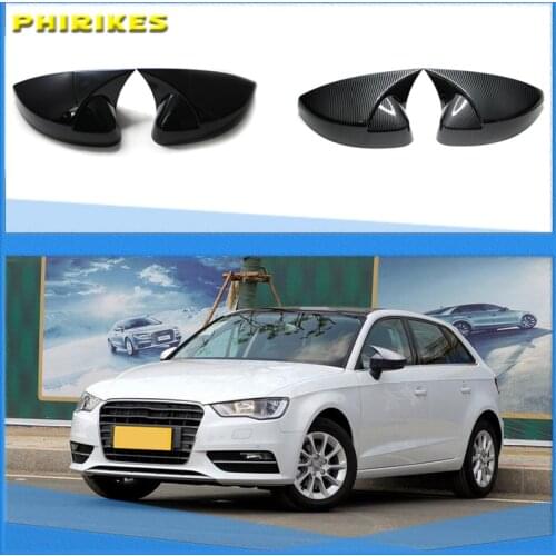 A3 Mirror Cover For Audi RS3 8V S3 Carbon RearView Mirror Cover With & Without Lane Side Assist Replacement 2014-2017 2018 2019