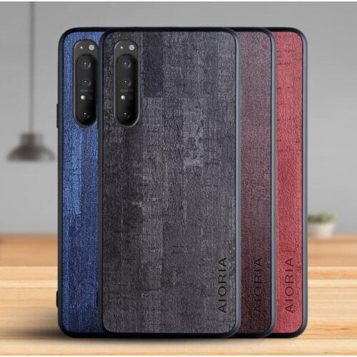 Case for Sony Xperia 1 III Funda Luxury Vintage Bark pattern Leather Phone Cover for sony xperia 1 iii case Coque
