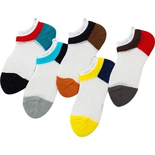 Childrens Socks New spring/summer Boat Sock Girl Breathable Mesh Cute Children Baby Ankle Socks 5pair/lot