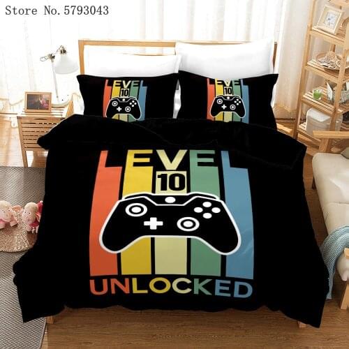 2/3 Pieces Gamepad Bedding Set 3D Print Game Console Duvet Cover For Boys Kids Bed Quilt Cover Single Double King Bed Cover Set