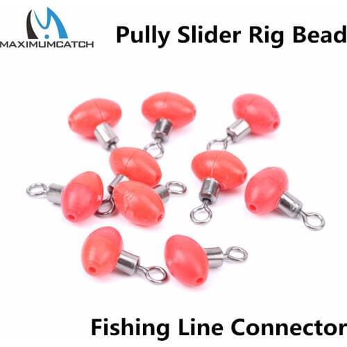 Maximumcatch 10 Pieces/Lot New Sea Fishing Products Pully Slider Rig Beads Fishing Line Connector