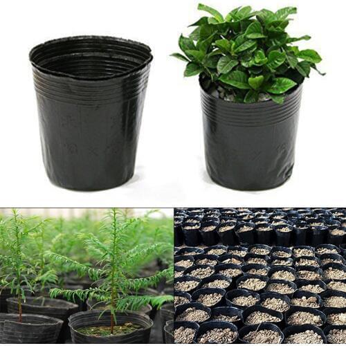 100Pcs Seedling Plants Nursery Bags Organic Biodegradable Grow Bags Fabric Eco-friendly Ventilate Growing Planting Bags