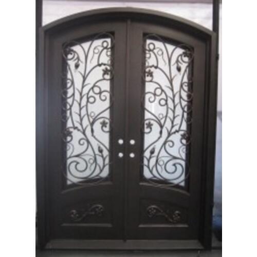Hench 100% steels metal iron arched double entry doors