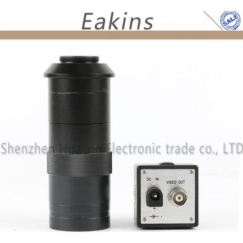 MINTRON 1/3 Inch PAL NTSC CCD Digital Video Microscope Camera BNC Color Colorful Video+100X C-Mount Lens For Lab Industry PCB