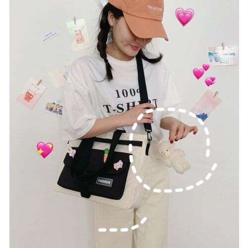 Fashion Women Backpack Harajuku Cute School Bag For Girls Kawaii Student Messenger Book Bag Casual Lady Shoulder Bags
