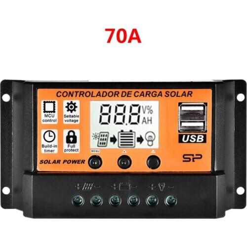 MPPT Auto LCD Screen Solar Charge Controller Dual USB Solar Panel Regulator 19QB